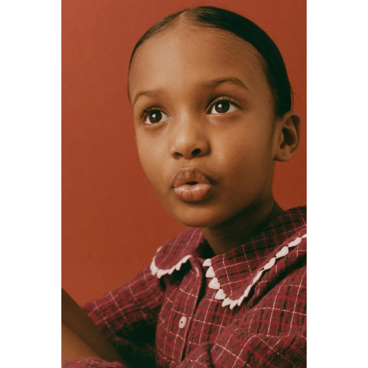 ПЛАТЬЕ В КЛЕТКУ С КРУЖЕВНЫМИ СЕРДЕЧКАМИ