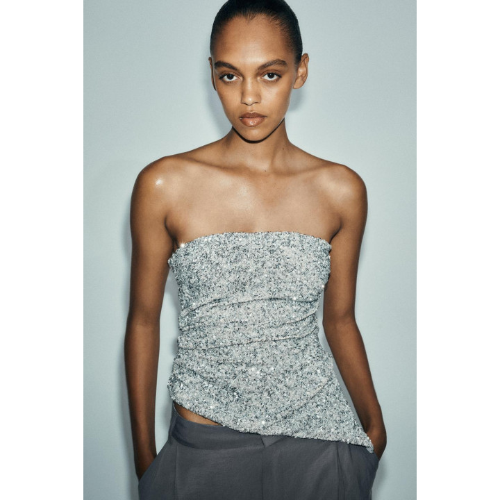 ТОП БЕЗ БРЕТЕЛЕЙ С ПАЙЕТКАМИ