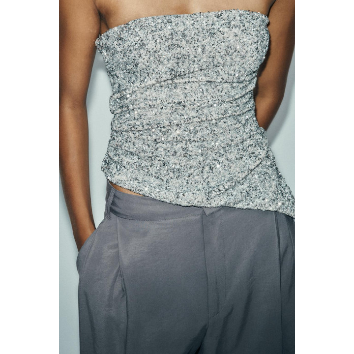 ТОП БЕЗ БРЕТЕЛЕЙ С ПАЙЕТКАМИ