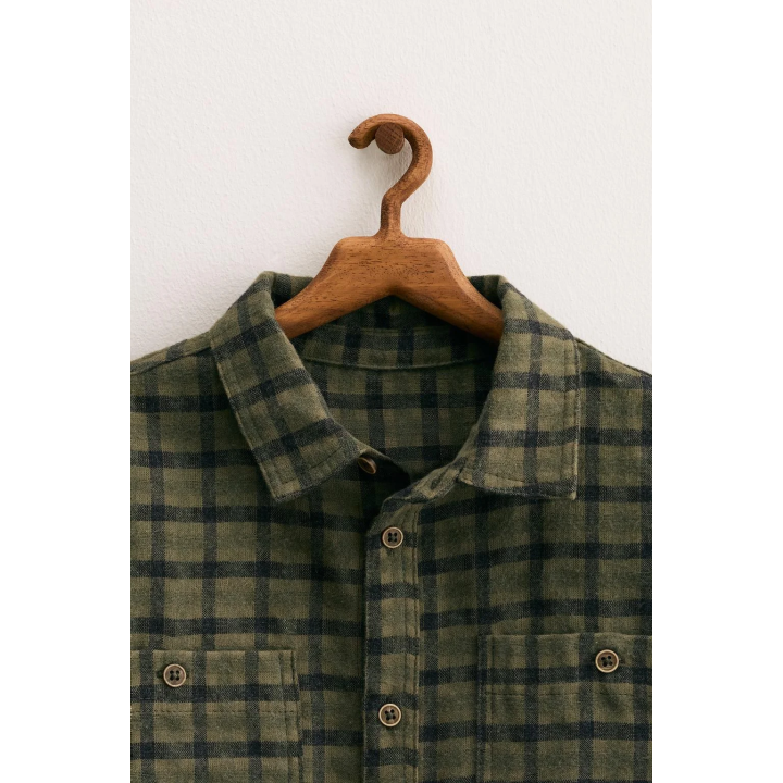 Рубашка с клетчатым узором zara timeless