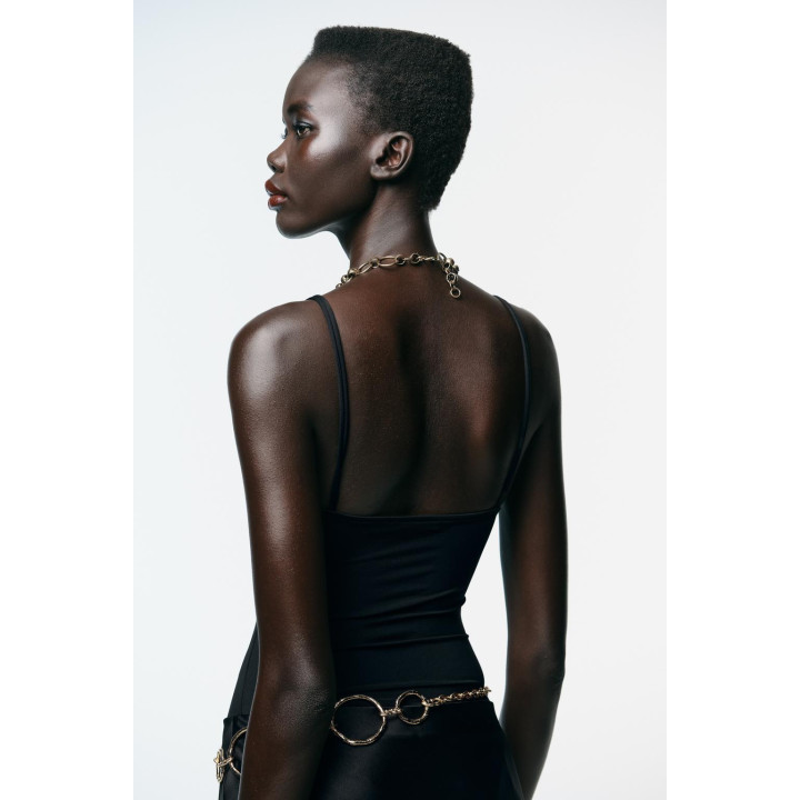 БОДИ ИЗ ПОЛИАМИДА С РАКУШКАМИ