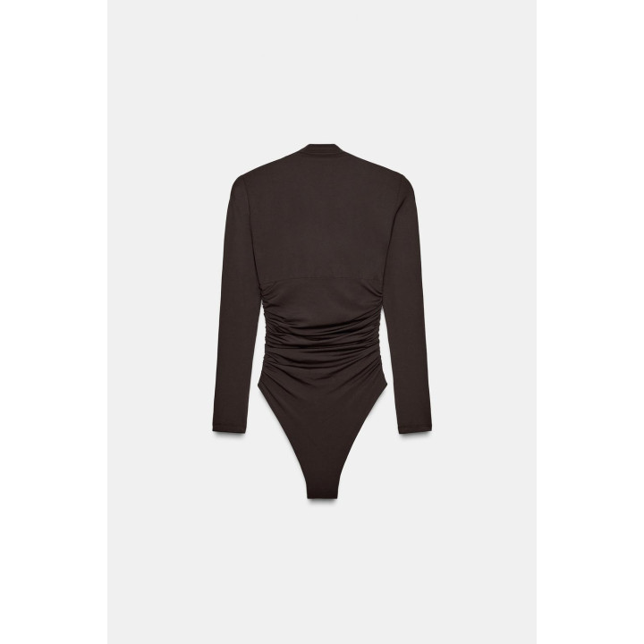 БОДИ ИЗ ПОЛИАМИДА С ДРАПИРОВКОЙ