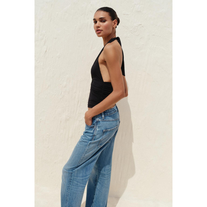 ТОП С ДРАПИРОВКОЙ И ГОРЛОВИНОЙ ХАЛТЕР