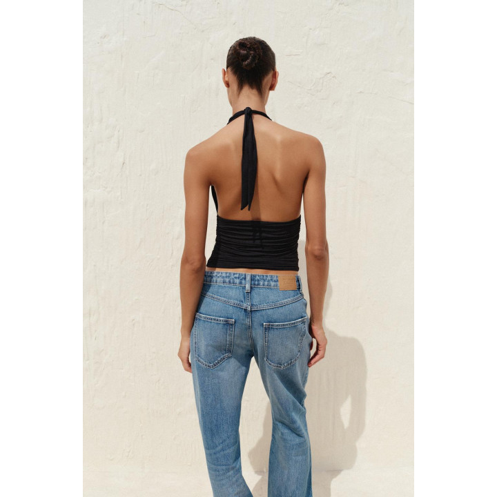 ТОП С ДРАПИРОВКОЙ И ГОРЛОВИНОЙ ХАЛТЕР