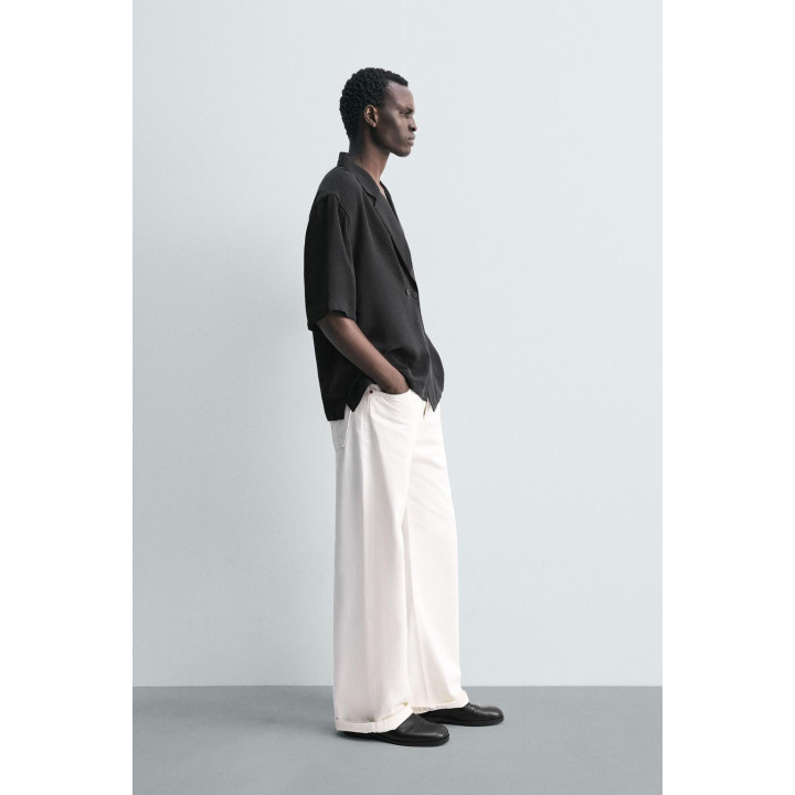 РУБАШКА-КИМОНО СТРУЯЩЕГОСЯ ПОКРОЯ