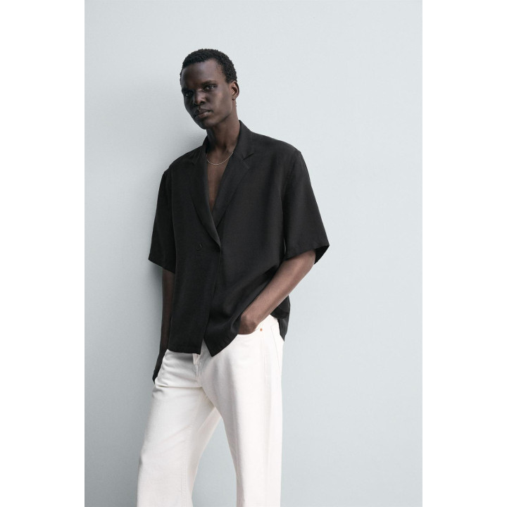 РУБАШКА-КИМОНО СТРУЯЩЕГОСЯ ПОКРОЯ