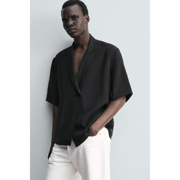 РУБАШКА-КИМОНО СТРУЯЩЕГОСЯ ПОКРОЯ