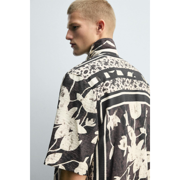 Рубашка с принтом листьев