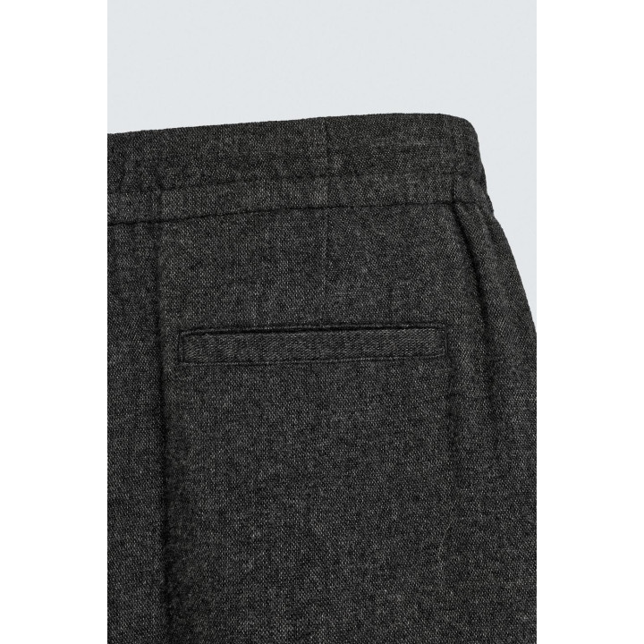 Брюки с фигурными складками из шерсти