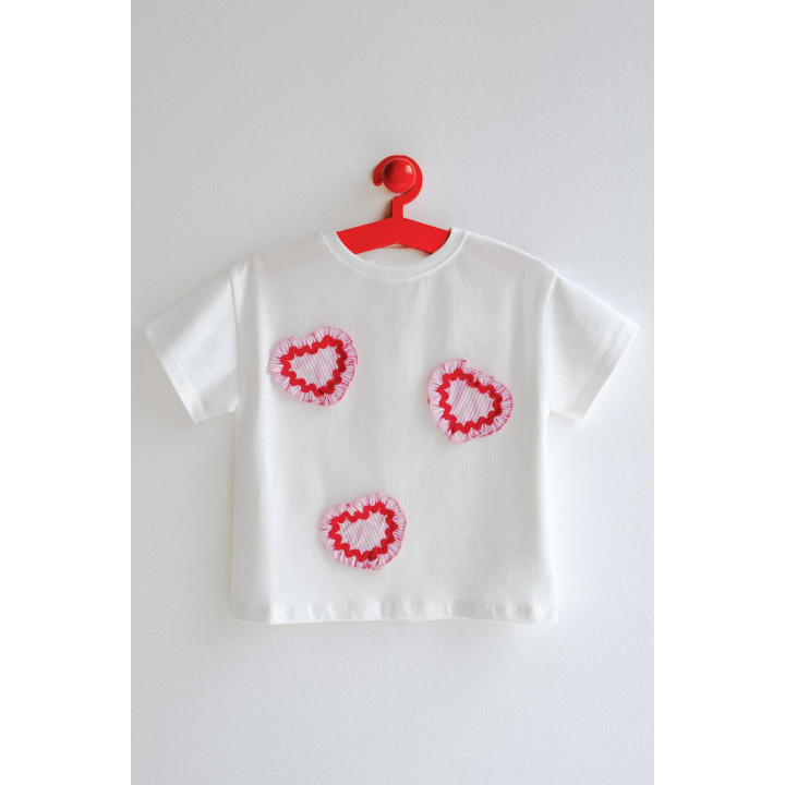 ФУТБОЛКА С СЕРДЕЧКАМИ ИЗ ПОПЛИНА