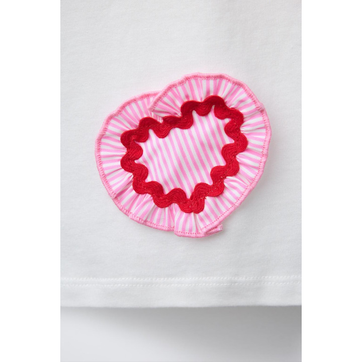 ФУТБОЛКА С СЕРДЕЧКАМИ ИЗ ПОПЛИНА