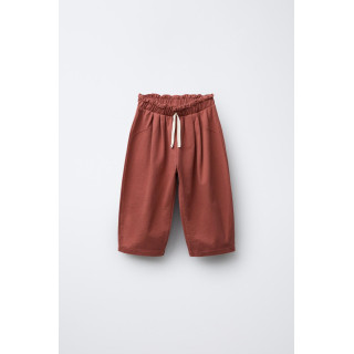 БРЮКИ-БАГГИ С ВЯЗАНЫМ ЭЛЕМЕНТОМ