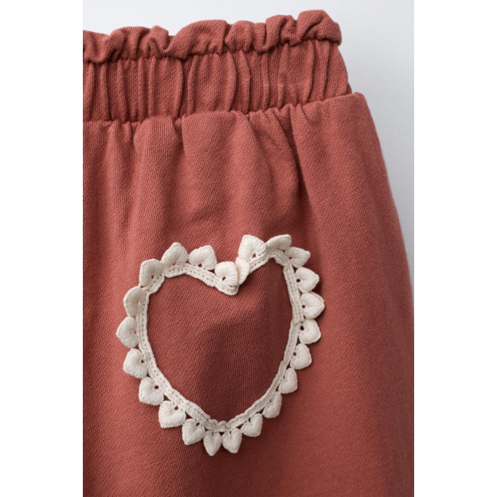 БРЮКИ-БАГГИ С ВЯЗАНЫМ ЭЛЕМЕНТОМ