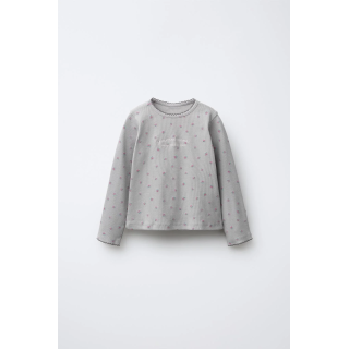 ФУТБОЛКА В РУБЧИК С ЦВЕТОЧНЫМ ПРИНТОМ И ВЫШИВКОЙ