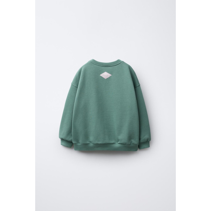 ТОЛСТОВКА С МАХРОВОЙ АППЛИКАЦИЕЙ