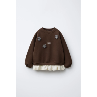 ТОЛСТОВКА С ЦВЕТОЧНЫМИ ВСТАВКАМИ