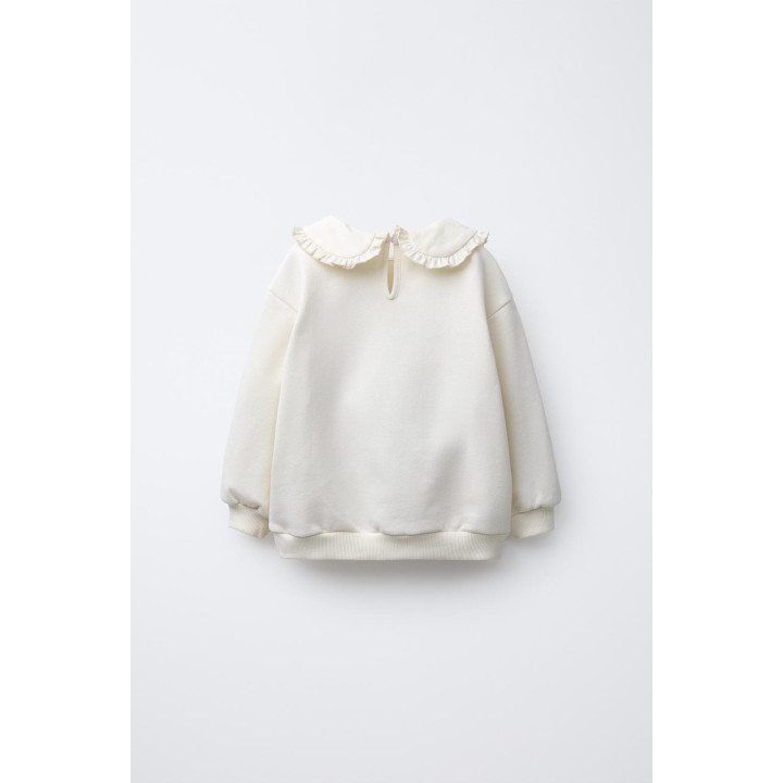 ТОЛСТОВКА С КОМБИНИРОВАННЫМ ВОРОТНИКОМ