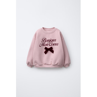 ТОЛСТОВКА С БАНТОМ И ВЕЛЮРОМ