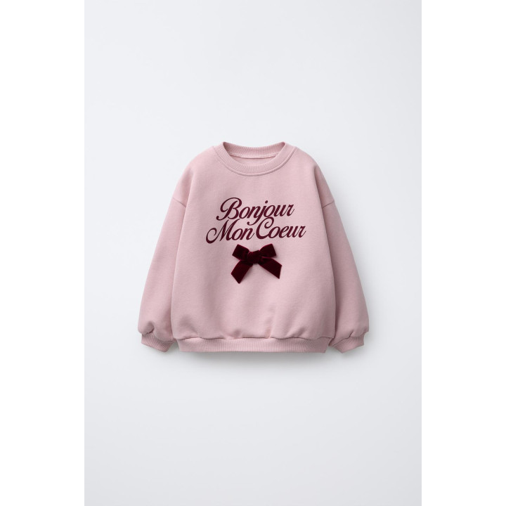 ТОЛСТОВКА С БАНТОМ И ВЕЛЮРОМ