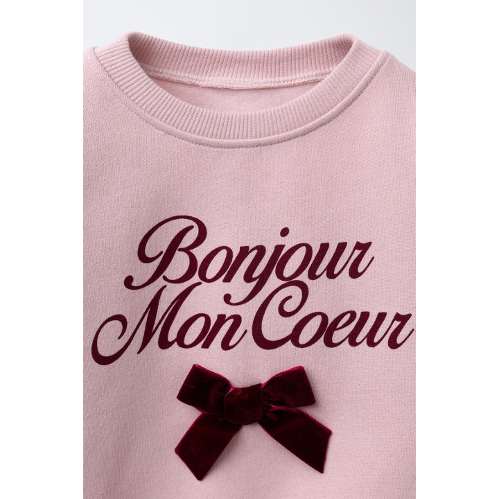 ТОЛСТОВКА С БАНТОМ И ВЕЛЮРОМ