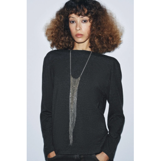 Мягкая топ с драпировкой на спине