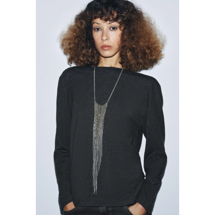 Мягкая топ с драпировкой на спине