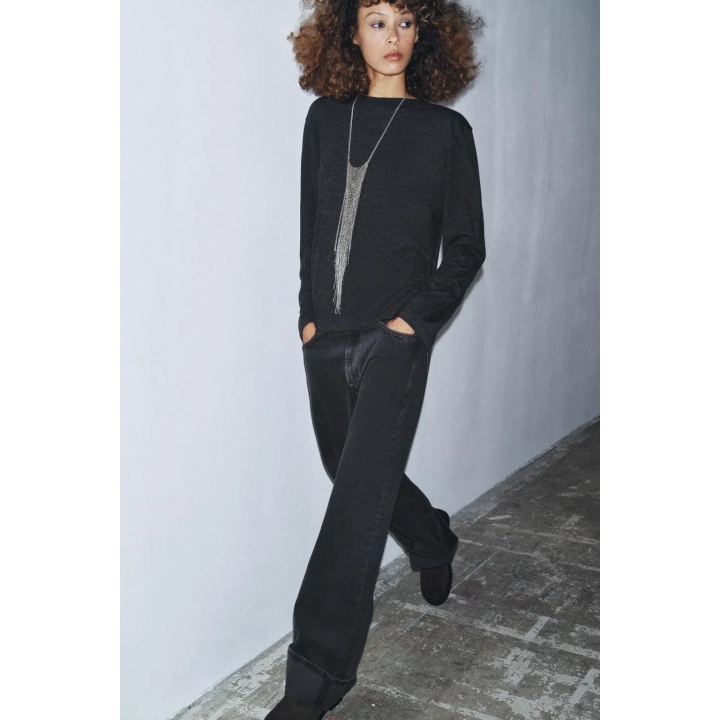 Мягкая топ с драпировкой на спине