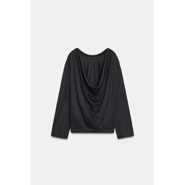 Мягкая топ с драпировкой на спине