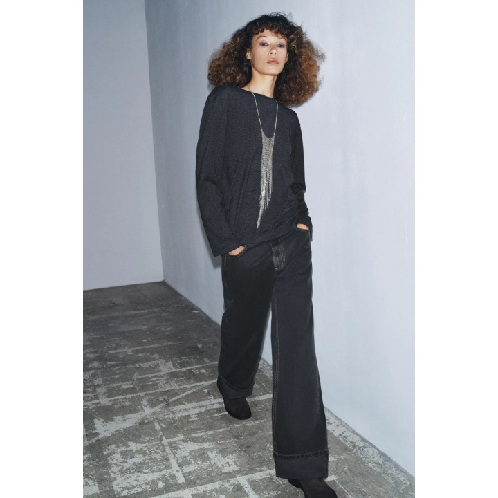 Мягкая топ с драпировкой на спине