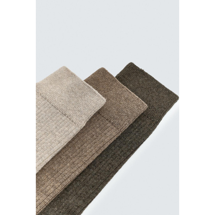 Набор из 3 пар базовых ребристых носков