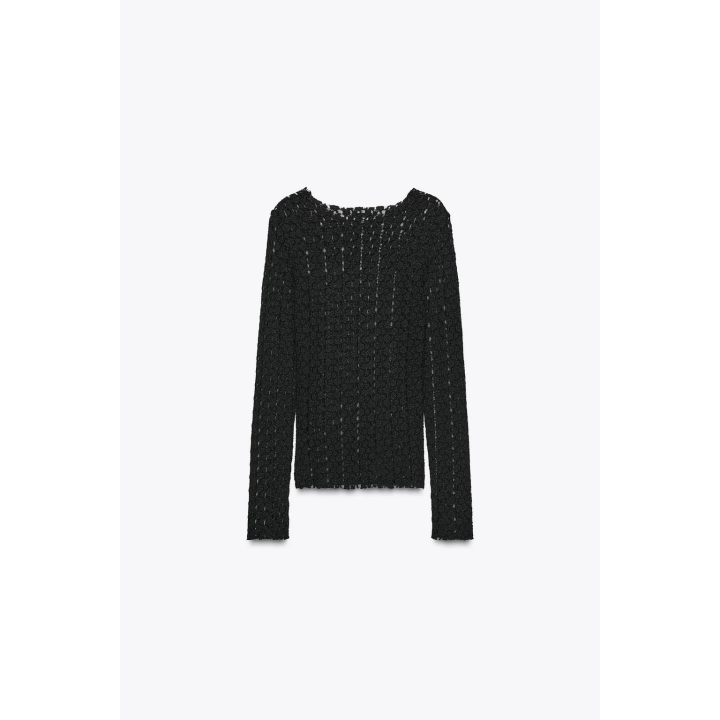 КРУЖЕВНОЙ ТОП С БУСИНАМИ