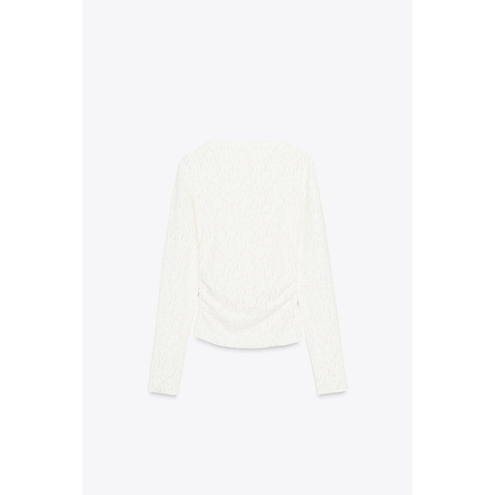 ТОП ИЗ МЯГКОГО КРУЖЕВА СО СБОРКАМИ