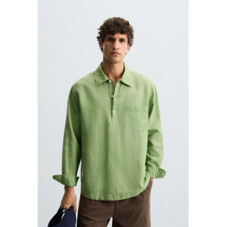 РУБАШКА ПОЛО ИЗ ХЛОПКА И ЛЬНА