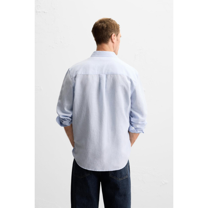 Рубашка из хлопка и льна