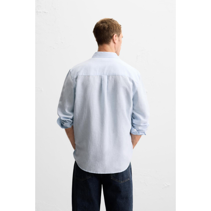 Рубашка из хлопка и льна