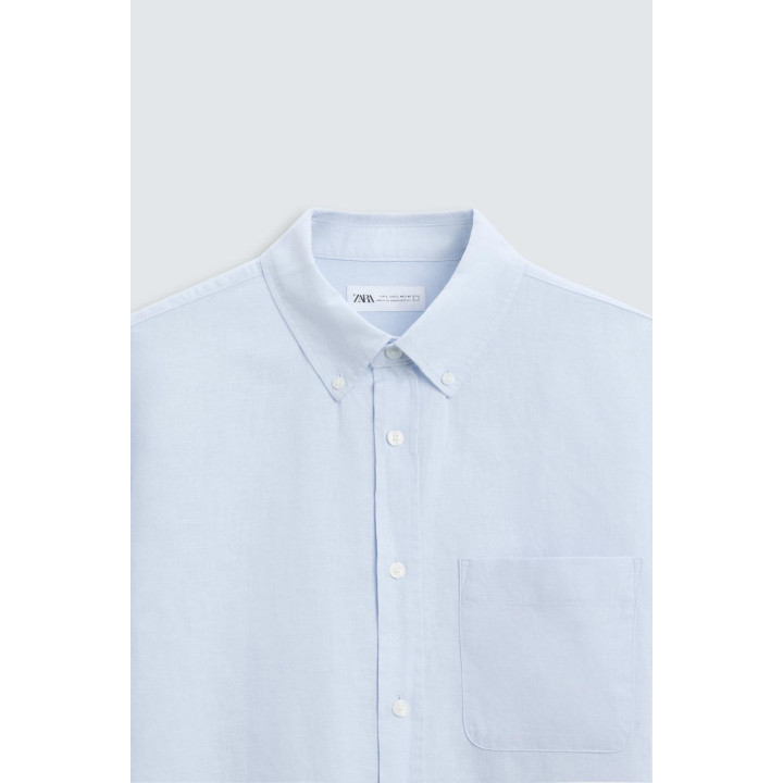 Рубашка из хлопка и льна