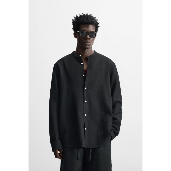 Рубашка из хлопка и льна