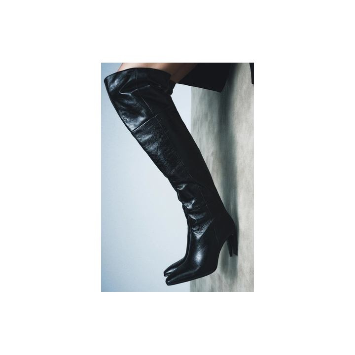 КОЖАНЫЕ САПОГИ НА ВЫСОКОМ КАБЛУКЕ — LIMITED EDITION