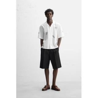 РУБАШКА ИЗ ХЛОПКА И ЛЬНА С ВЫШИВКОЙ