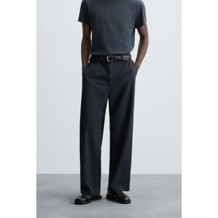 БРЮКИ REGULAR FIT ИЗ ТКАНИ С УЗОРОМ