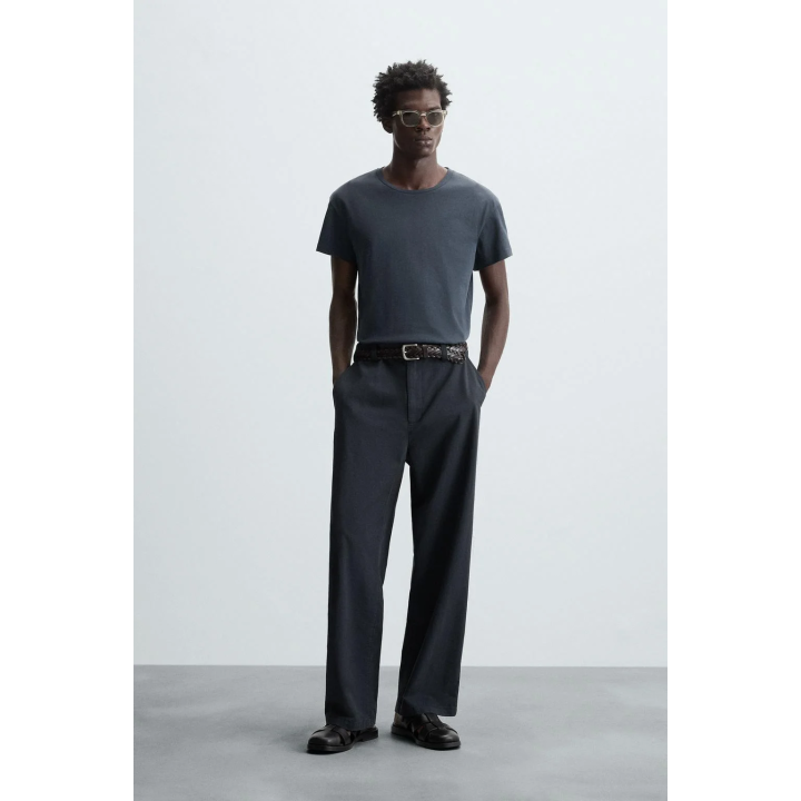 БРЮКИ REGULAR FIT ИЗ ТКАНИ С УЗОРОМ