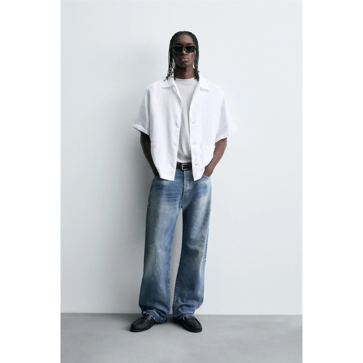 РУБАШКА RELAXED FIT ИЗ 100% КОНОПЛИ