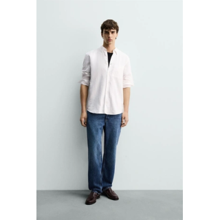 REGULAR FIT LINEN-COTTON SHIRT