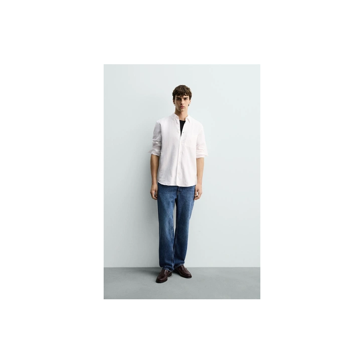 REGULAR FIT LINEN-COTTON SHIRT