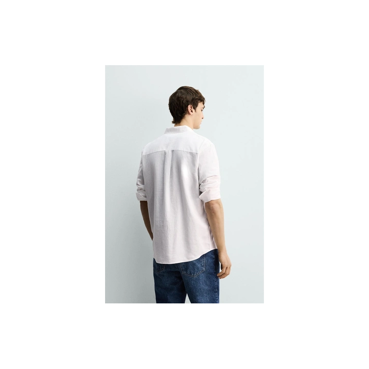 REGULAR FIT LINEN-COTTON SHIRT