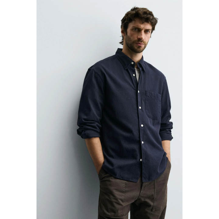 Рубашка в клетку из фланели