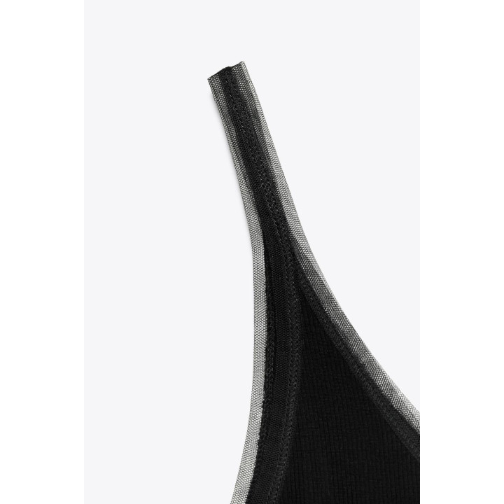 КОМБИНИРОВАННАЯ ФУТБОЛКА С ТЮЛЕМ