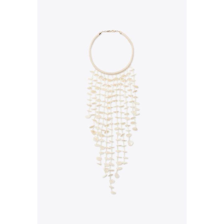 ОЖЕРЕЛЬЕ ИЗ ШНУРА С РАКУШКАМИ