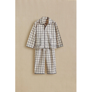 Набор детских рождественских пижам из хлопка в клетку