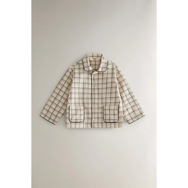 Набор детских рождественских пижам из хлопка в клетку